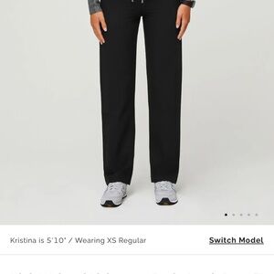 Figs Black Track Pants with Relaxed Fit